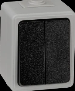 Afbryder dobbelt med korrespondance IP54 stænktæt| Stænktæt Og Udendørs