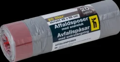 Affaldspose med snøreluk 20 L| Affaldsspande Og -Poser