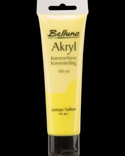 Belluno Akrylfarve 100 ml Lemon yellow| Akrylmaling