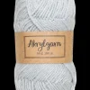 Akrylgarn 50 g - lysegrå| Sy Og Strik