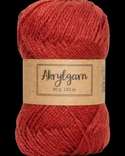 Akrylgarn 50 g - rød okker| Sy Og Strik