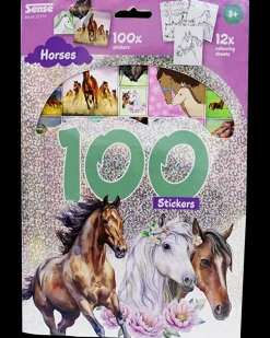 Aktivitetshæfte 100 stickers - heste| Øvrige Hobbyartikler