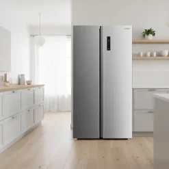 Wasco Amerikaner køle/fryseskab KFA553SSN- stål| Køle/Fryseskabe