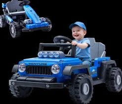 Azeno Transformer Elbil 24V - Blå|Børn Udeleg På Hjul|Elbil Til Børn