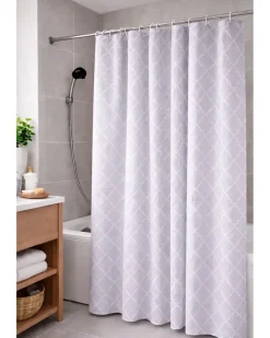 Badeforhæng 200 x 200 cm - Stribe| Badeværelsesartikler