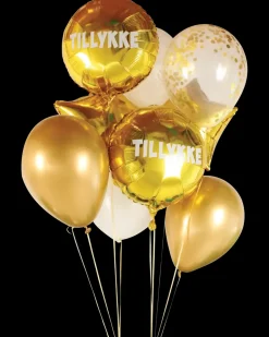 Ballonbuket guld 10-pak| Festartikler|Nytårspynt