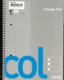 Bantex Kollegieblok kvadreret A5| Kontorartikler