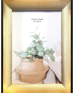 Billedramme guld/sort - 13 x 18 cm| Billedrammer