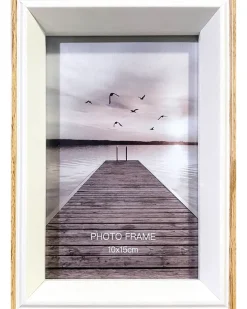 Billedramme hvid/natur - 10 x 15 cm| Billedrammer