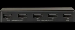 BRANFORD Biloplader til 5 USB produkter| Elektronik