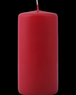 Bloklys Ø5,8 x H 12 cm rød| Lys Og Olielamper