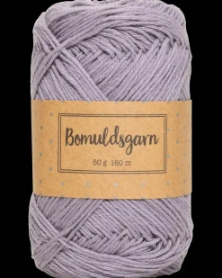 Bomuldsgarn 50 g - grå/lilla| Sy Og Strik