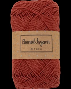 Bomuldsgarn 50 g - rød okker| Sy Og Strik