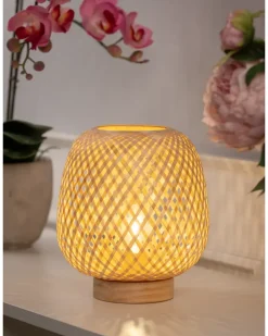 Amphion Bordlampe bambus flet - H20 cm| Bordlamper