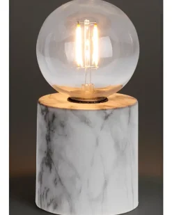 Bordlampe Marmor H. 15 cm - hvid| Bordlamper