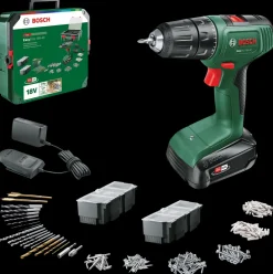 Bosch Bore-/skruemaskine EasyDrill 18V + SystemBox inkl. batteri| Akku Bore- Og Skruemaskiner