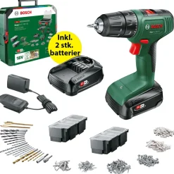 Bosch Akku Skruemaskine 18V-40 - incl 2x1,5 Ah batterier| Akku Bore- Og Skruemaskiner