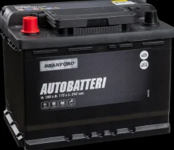 BRANFORD Autobatteri 12V 62 Ah (+v)| Auto- Og Mc-Batterier