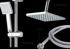 Carlsbad Brusesæt Firkantet| Brusesæt Og -Slanger