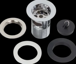 Bundventil med prop 1 1/4'' - krom| Vaske