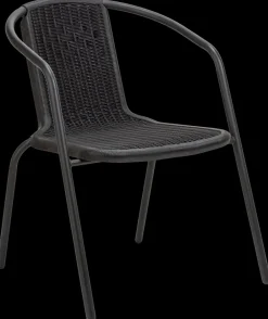 Caféstol plast polyrattan - sort| Havestole