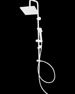 Carlsbad brusesæt med 2 brusere firkant - hvid| Brusesæt Og -Slanger