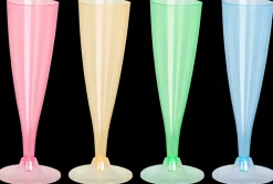 Champagneglas 4-pak - assorterede farver| Service Og Bestik|Underholdning Til Nytår