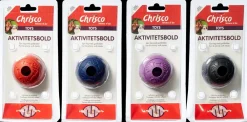 Chrisco Aktivitetsbold ass. farver - Ø6 cm| Hundelegetøj Og Kattelegetøj