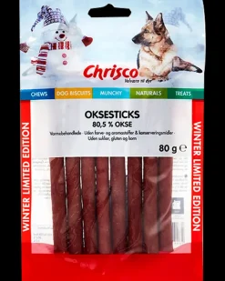 Chrisco Oksesticks 80 g| Hundefoder, Kattemad Og Godbidder