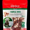 Chrisco Triple mix 100 g| Hundefoder, Kattemad Og Godbidder
