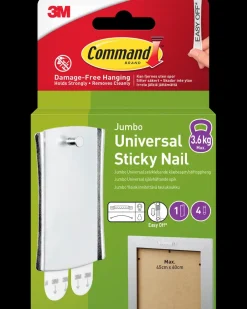 Command ™ Klæbesøm Universalophæng Jumbo - 1 krog| Kroge Og Ophæng