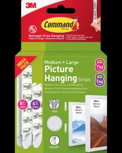 Command ™ Strips Ophæng af billede - Hvid M og L| Kroge Og Ophæng