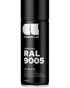 Cosmos Lac Spray SEMIGLOSS BLACK RAL9005SG| Spraymaling