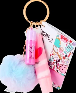 CREATEit! Create It! Nøglering med lipgloss og pompom| Kosmetik Og Personlig Pleje