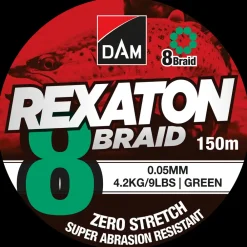 DAM Fletline 8 Braid 150 m 0,05 mm - grøn| Fiskestænger, Hjul Og Liner