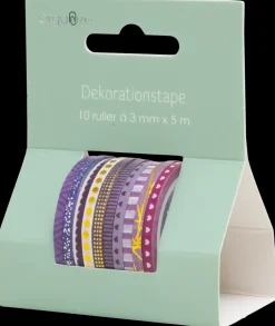 Organize Dekorationstape 10-pak - Assorteret design| Øvrige Hobbyartikler