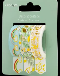 Organize Dekorationstape 3-pak - Assorteret design| Øvrige Hobbyartikler