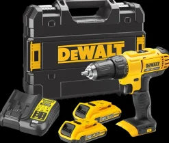 DeWALT Bore-/skruemaskine 18V, 2x2Ah batteri og lader| Akku Bore- Og Skruemaskiner