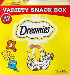 Dreamies storpak 12 x 60 g| Hundefoder, Kattemad Og Godbidder