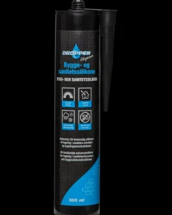 Droppen Elegance Bygge- /sanitetssilikone 300 ml - grå| Fugemasse Og Silikone