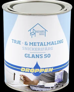 Droppen Træ og metal maling 0,75 L glans 50 - modehvid| Træ- Og Metalmaling