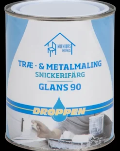 Droppen Træ- og metalmaling 0,75 L glans 90 - hvid| Træ- Og Metalmaling