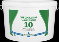 Droppen Vægmaling 9 L glans 10 - hvid| Maling Indendørs