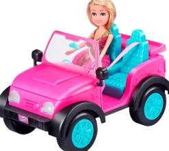 Dukke med jeep og campingvogn| Øvrigt Legetøj