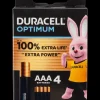 DURACELL Optimum AAA 4-pak| Batterier