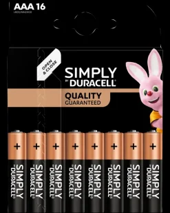 DURACELL Simply Batteri AAA 16-pak| Batterier