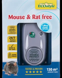 ECOstyle Mus- og rotteFri Ultralydsskræmmer 130m²| Mus- Og Rottefælder
