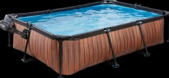 EXIT TOYS Pool 300x200 cm med pumpe og skærm - brun| Pool- Og Spatilbehør