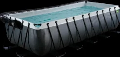 EXIT TOYS Pool 540x250x122cm med pumpe og skærm - Sort| Pool- Og Spatilbehør