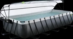 EXIT TOYS Pool 540x250x122cm med pumpe og skærm - Sort| Pool- Og Spatilbehør